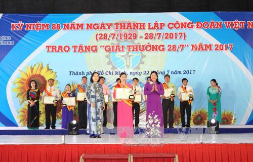 Thành phố Hồ Chí Minh tuyên dương các Chủ tịch Công đoàn cơ sở tiêu biểu 